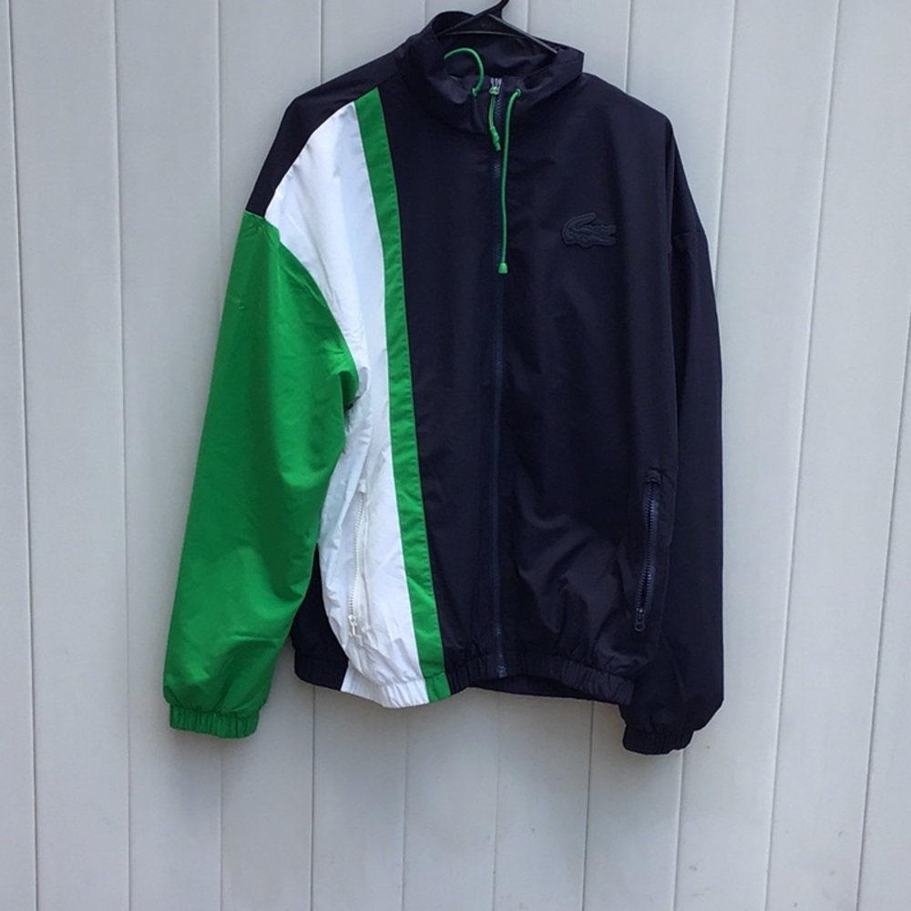 Lacoste blue green jacket